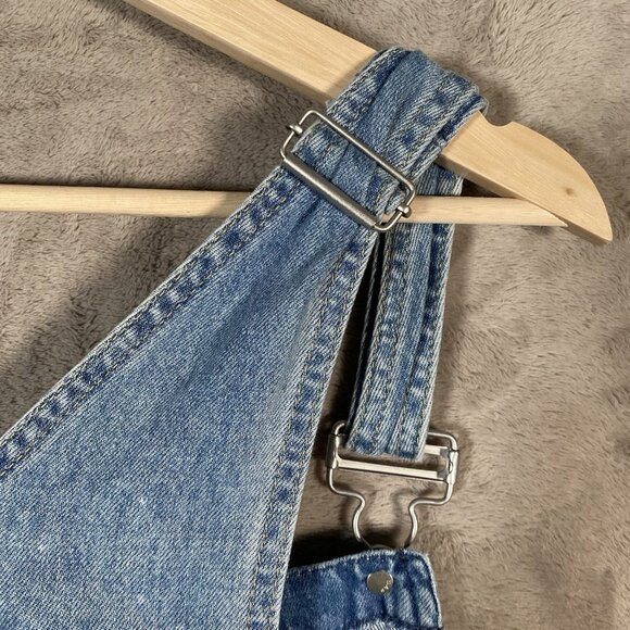 Gap Loose Bib Overalls Women’s XL Light Destroy Relaxed Fit Denim 100% Cotton - Picture 9 of 16